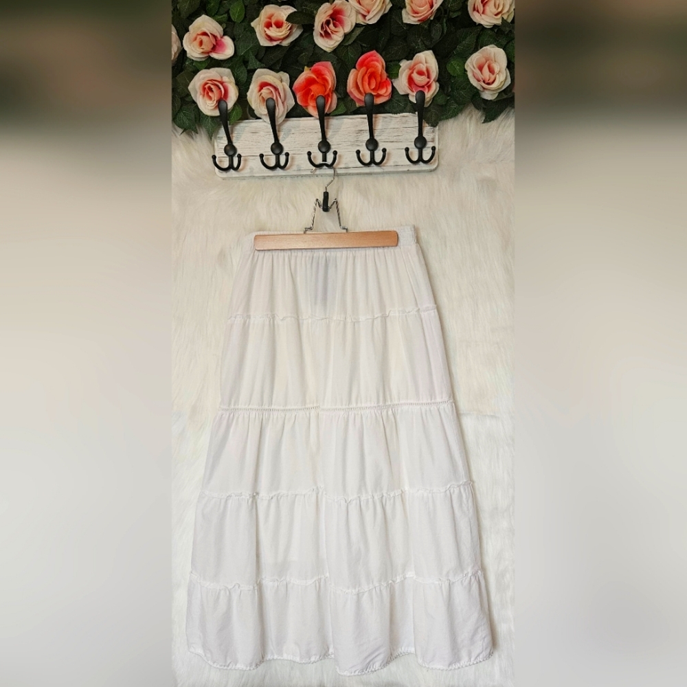 Della Spiga Italy 100% Cotton Peasant Skirt